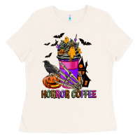 Bone Horror Coffee Ladies Tee - FaDigitalArtStudio