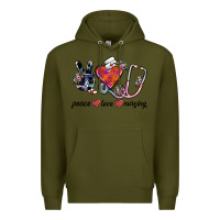 Army Green peace love nursing Premium Hoodie - SublimationCraftShop