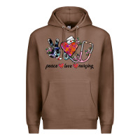 Chestnut peace love nursing Premium Hoodie - SublimationCraftShop