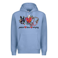 Colony Blue peace love nursing Premium Hoodie - SublimationCraftShop
