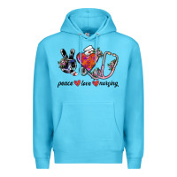 Ocean Blue peace love nursing Premium Hoodie - SublimationCraftShop