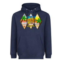 Navy sunrise sunburn sunset repeat Heavyweight Hoodie - JahusDesignShop