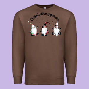 Chillin' With My Gnomies For Light Premium Sweatshirt Designed By Artisfamous