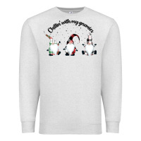 Oatmeal Heather chillin' with my gnomies for light Premium Sweatshirt - artisFamous