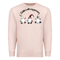 Pale Pink chillin' with my gnomies for light Premium Sweatshirt - artisFamous
