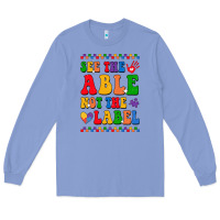 Colony Blue see the able not the label Long Sleeve Tee - CowhideDigitalArt