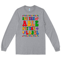Heather Grey see the able not the label Long Sleeve Tee - CowhideDigitalArt