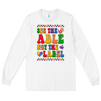 White see the able not the label Long Sleeve Tee - CowhideDigitalArt