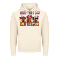 Vintage Artic valentines day heifers Vintage Hoodie - CowhideDigitalArt