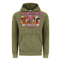Vintage Olive valentines day heifers Vintage Hoodie - CowhideDigitalArt