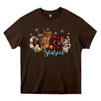 Chocolate Brown cozy season Heavy Core Tee - CowGirlArtShop