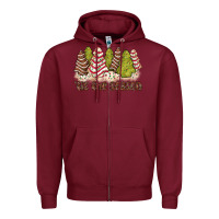 Burgundy tis the season little debbie tree cakes Zipper Hoodie - JahusDesignShop
