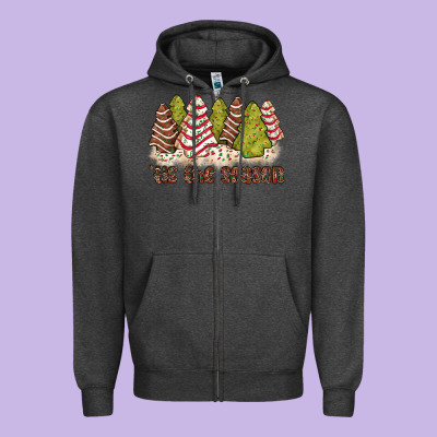 Tis The Season Little Debbie Tree Cakes Zipper Hoodie Designed By Jahusdesignshop