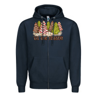 Navy tis the season little debbie tree cakes Zipper Hoodie - JahusDesignShop