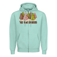 Seafoam tis the season little debbie tree cakes Zipper Hoodie - JahusDesignShop