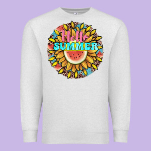 Hello Summer Premium Sweatshirt Designed By Jahusdesignshop
