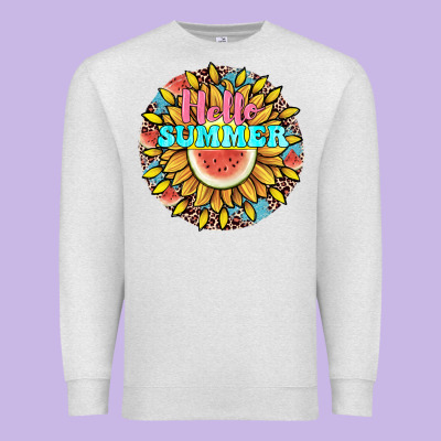 Hello Summer Premium Sweatshirt Designed By Jahusdesignshop