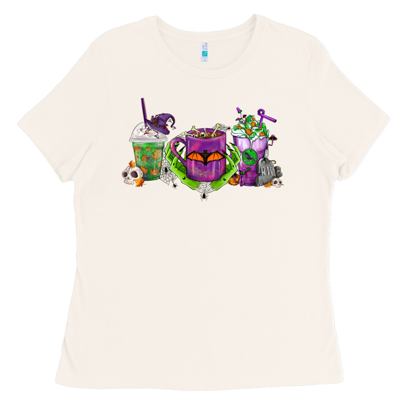 Halloween Coffee Cups Ladies Tee by FaDigitalArtStudio | Teevron