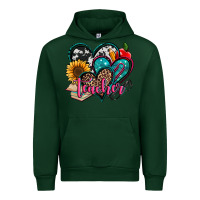 Forest Green teacher hearts Urban Hoodie - Jasminsmagicworld