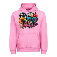 Fuchsia Pink teacher hearts Urban Hoodie - Jasminsmagicworld