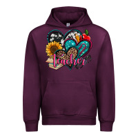 Mauve Wine teacher hearts Urban Hoodie - Jasminsmagicworld