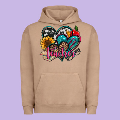 Teacher Hearts Urban Hoodie Designed By Jasminsmagicworld