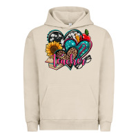 Pigment French Oak teacher hearts Urban Hoodie - Jasminsmagicworld