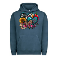 Pigment Midnight Navy teacher hearts Urban Hoodie - Jasminsmagicworld