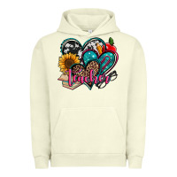 Pigment Pistachio teacher hearts Urban Hoodie - Jasminsmagicworld