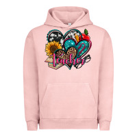 Pigment Salmon teacher hearts Urban Hoodie - Jasminsmagicworld