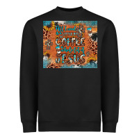 Black all i need is a little bit of coffee and o whole lot of jesus Heavyweight Sweatshirt - JahusDesignShop