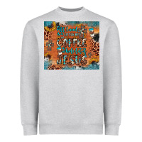Heather Grey all i need is a little bit of coffee and o whole lot of jesus Heavyweight Sweatshirt - JahusDesignShop