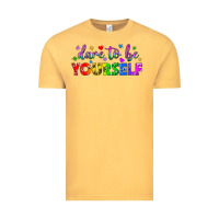 Vintage Mustard Western Dare To Be Yourself LGBTQ Vintage Tee - BundleAndBundleShop
