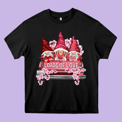Loads Of Love With Flowers Valentine's Day Heavy Core Tee Designed By Howdyjamesfarm