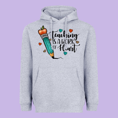 Teaching İs A Work Of Heart Heavyweight Hoodie Designed By Jahusdesignshop