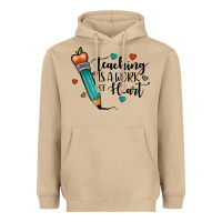 Mushroom teaching i̇s a work of heart Heavyweight Hoodie - JahusDesignShop