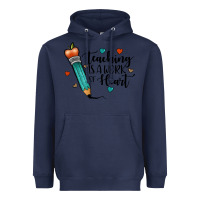Navy teaching i̇s a work of heart Heavyweight Hoodie - JahusDesignShop