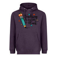 Plum teaching i̇s a work of heart Heavyweight Hoodie - JahusDesignShop