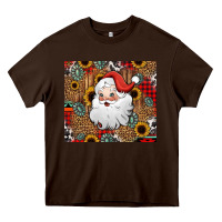 Chocolate Brown western santa claus Heavy Core Tee - Jasminsmagicworld