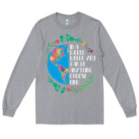 Heather Grey Autism Awareness Kindness Puzzle Earth Long Sleeve Tee - CowhideDigitalArt