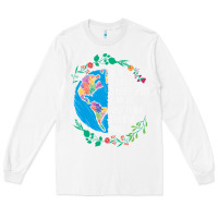 White Autism Awareness Kindness Puzzle Earth Long Sleeve Tee - CowhideDigitalArt