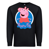 Black peppa pig Premium Sweatshirt - artisFamous