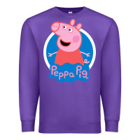 Purple peppa pig Premium Sweatshirt - artisFamous