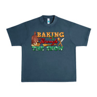 Midnight Navy baking through the snow Urban Heavy Tee - FaDigitalArtStudio