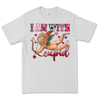 Dove Grey i am with cupid Premium Tee - OliviaCreatesArt