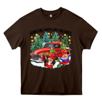 Chocolate Brown hanging with my gnomies Heavy Core Tee - CowGirlArtShop