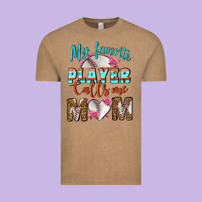 My Favorite Player Calls Me Mom Vintage Tee Designed By Bundleandbundleshop