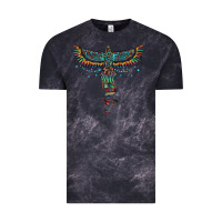 Cloud Black aztec serape thunderbird Vintage Tee - RanaPortraitStore