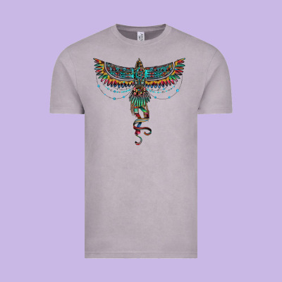 Aztec Serape Thunderbird Vintage Tee Designed By Ranaportraitstore