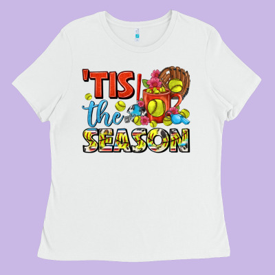 Tis The Season  Softball Coffee Mug Ladies Tee Designed By Fadigitalartstudio